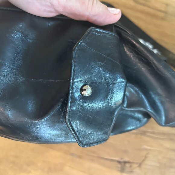 Miche Prima Vanessa Black Floral Large Shoulder Bag Silver Hardware Side Pockets - Picture 5 of 11